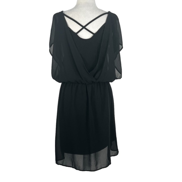BY ARTISAN MINI V-NECK & CRISS CROSS BACK MINI DRESS WITH JEWEL WAIST DETAIL - Picture 5 of 14